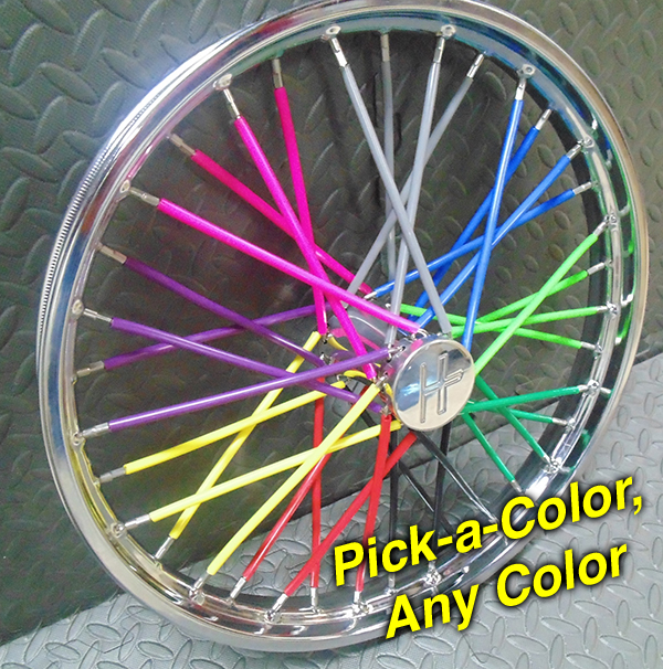 colored bicycle spokes